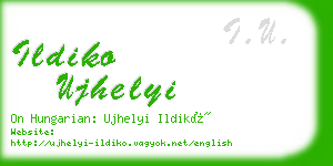 ildiko ujhelyi business card